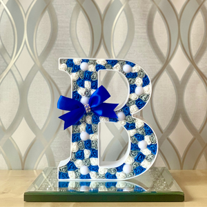 Royal Blue/Grey/White LED Letter