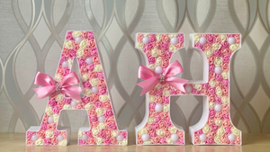 Ivory/Pink/Peach LED Letter