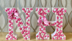 Baby Pink/White LED Letter