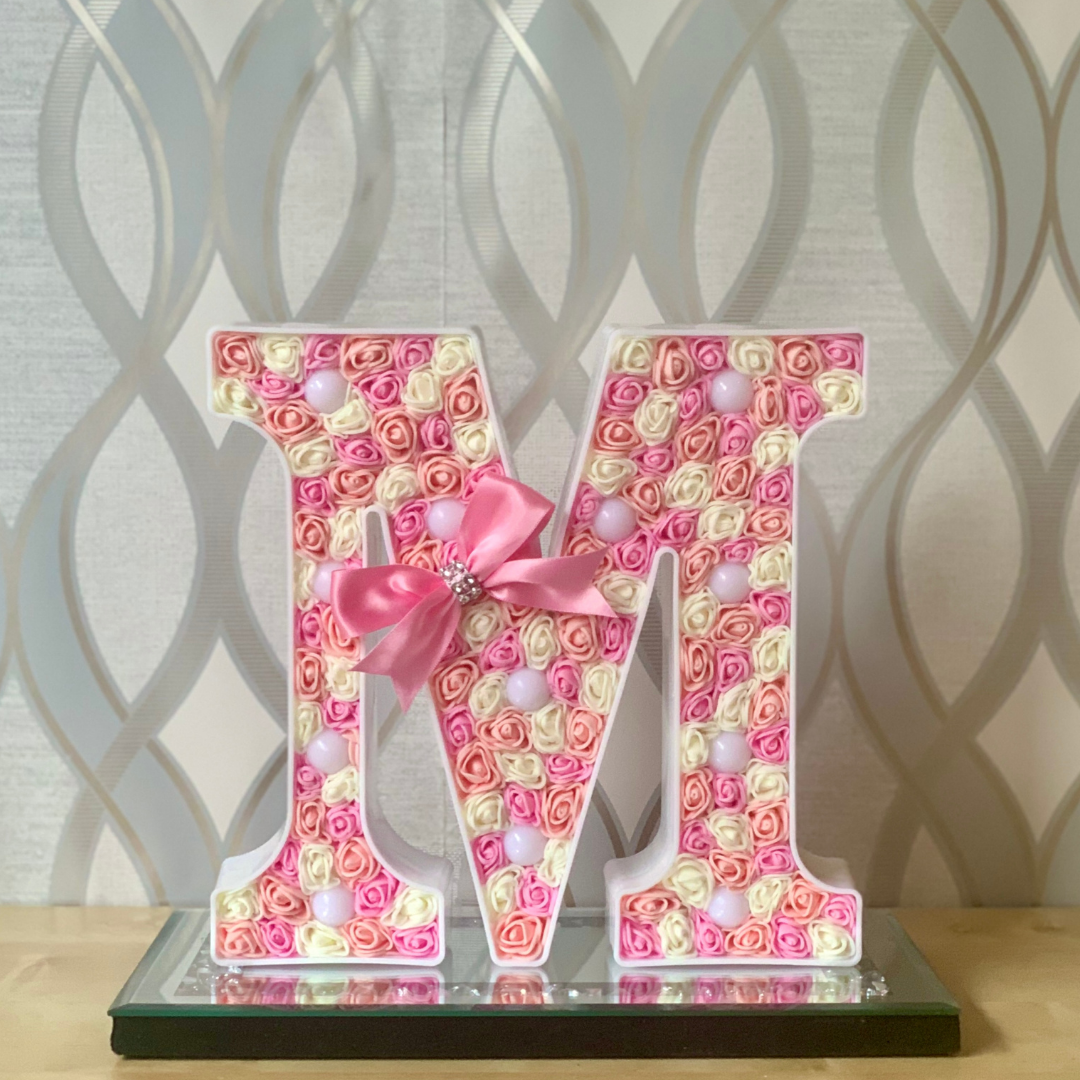 Ivory/Pink/Peach LED Letter