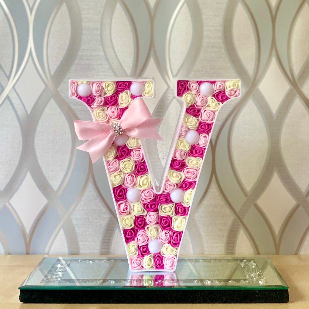 Shades of Pink/Ivory LED Letter