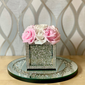 Pink Penelope Jewelled Mirror Cube