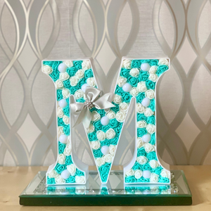 Tiffany Blue/White LED Letter