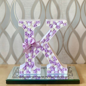 Lilac/White LED Letter