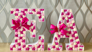 Shades of Pink/Ivory LED Letter