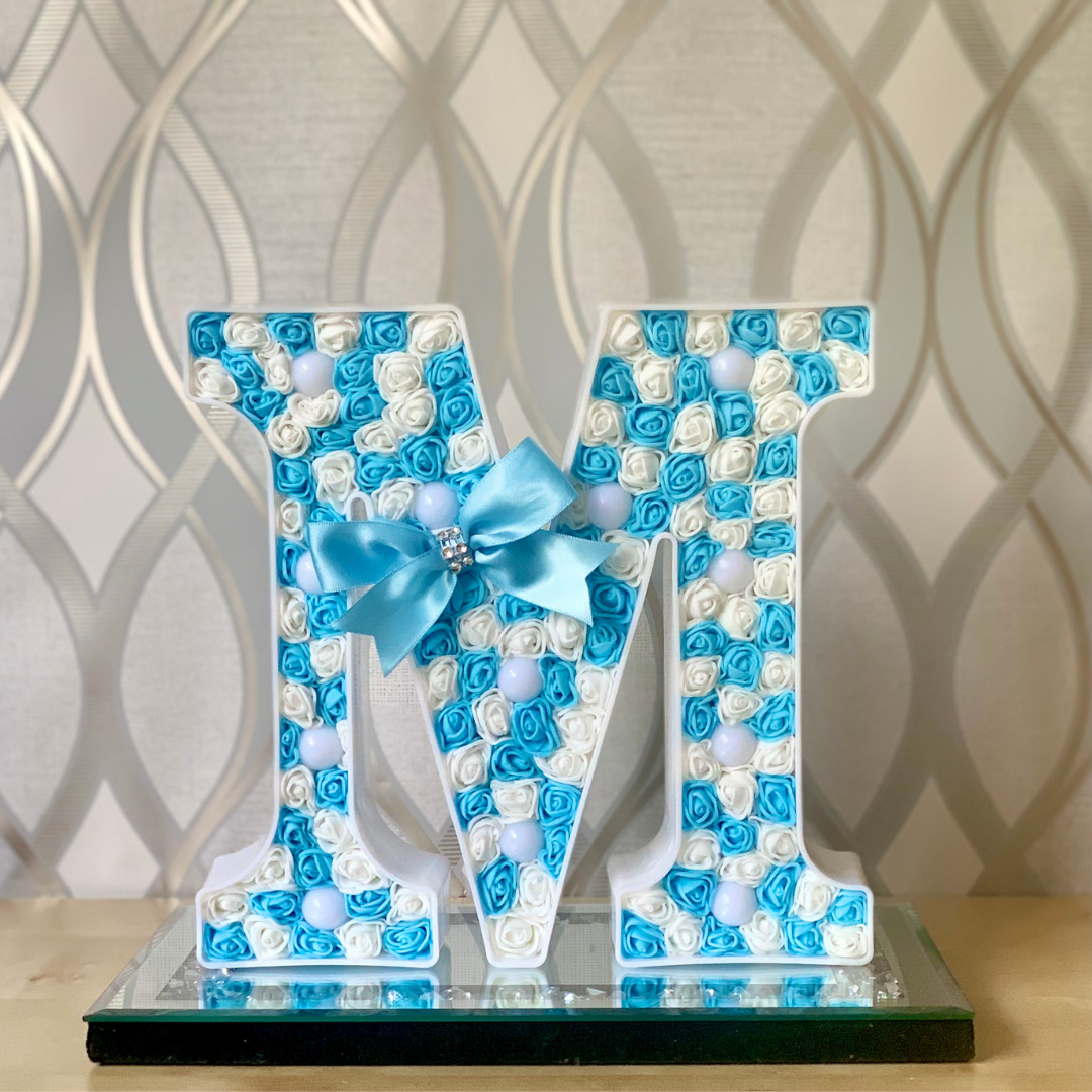 Baby Blue/White LED Letter