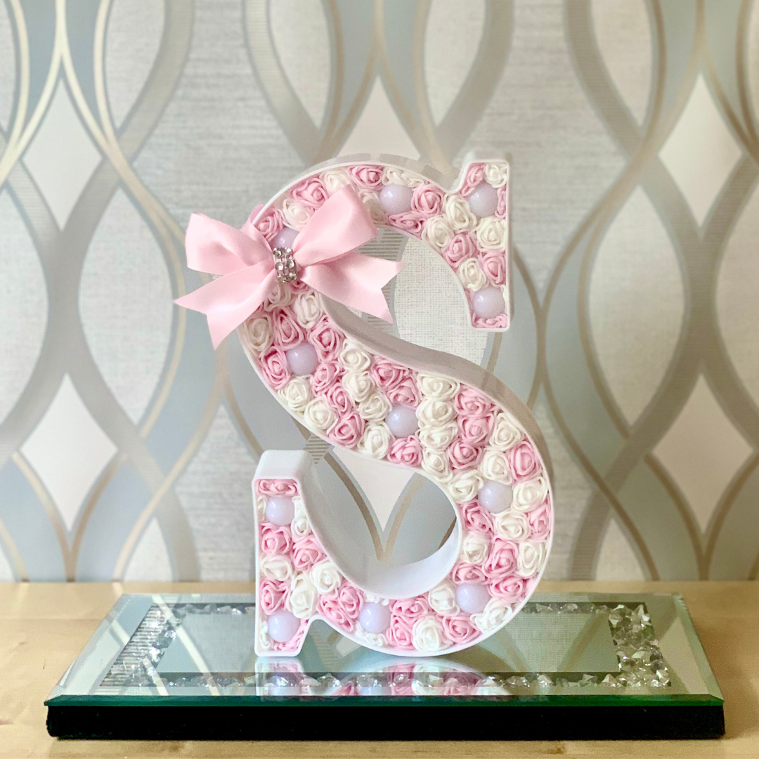 Pale Pink/White LED Letter